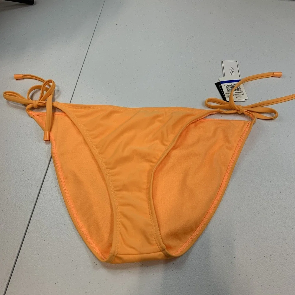 Salt & Cove Junior's Swim Bikini Bottom XL Orange Side Tie String Beach Summer
